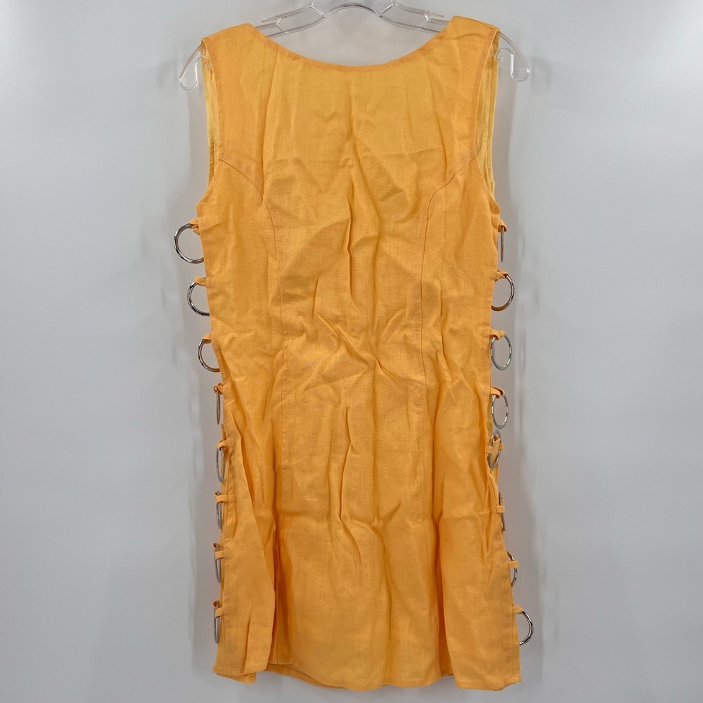 Yellow Mini Dress with Side Ring Detailing - Picture 9 of 10